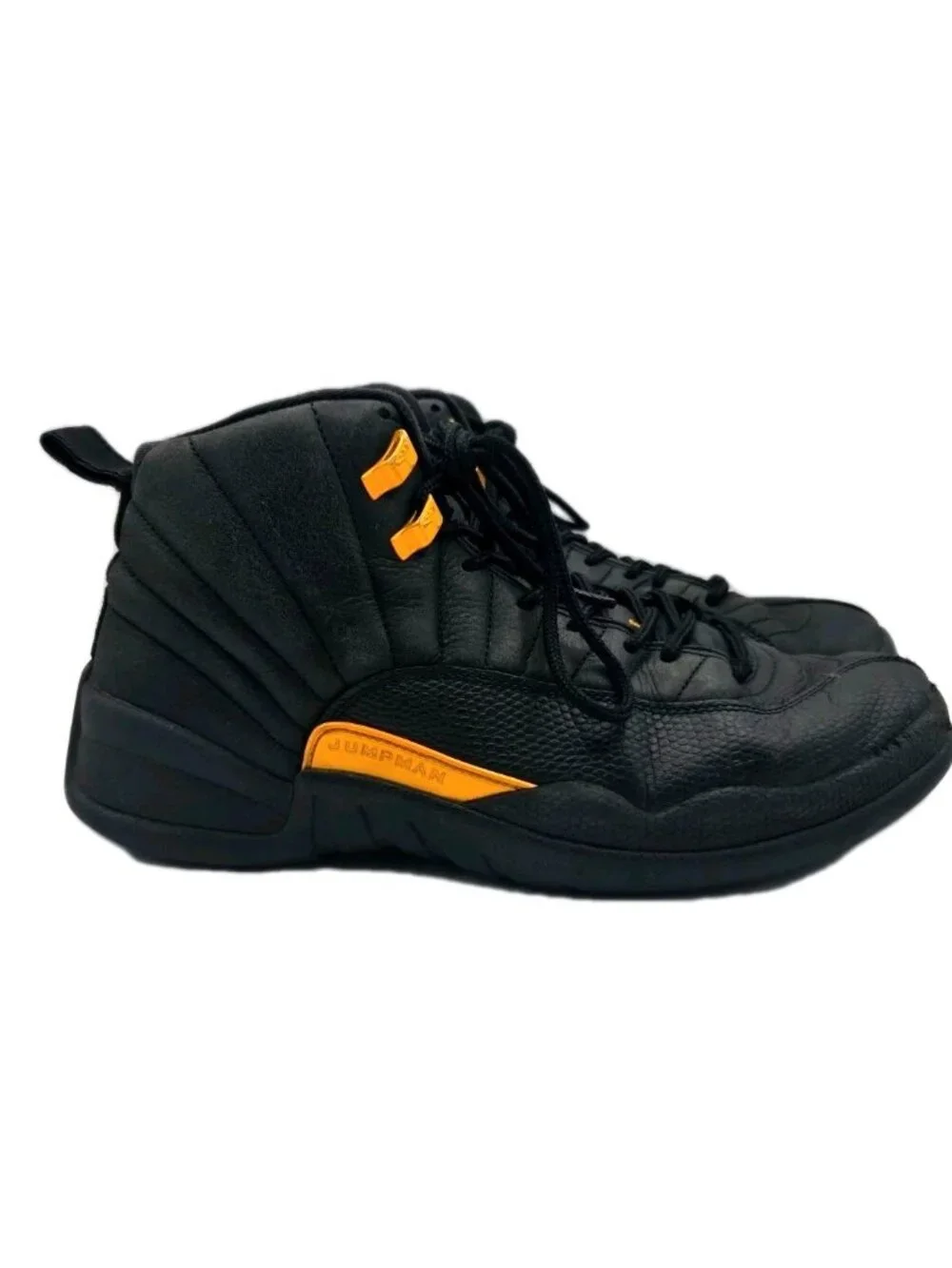 Air Jordan 11 Black Yellow Leather Sneaker Gold Taxi Size 11 CT8013-071